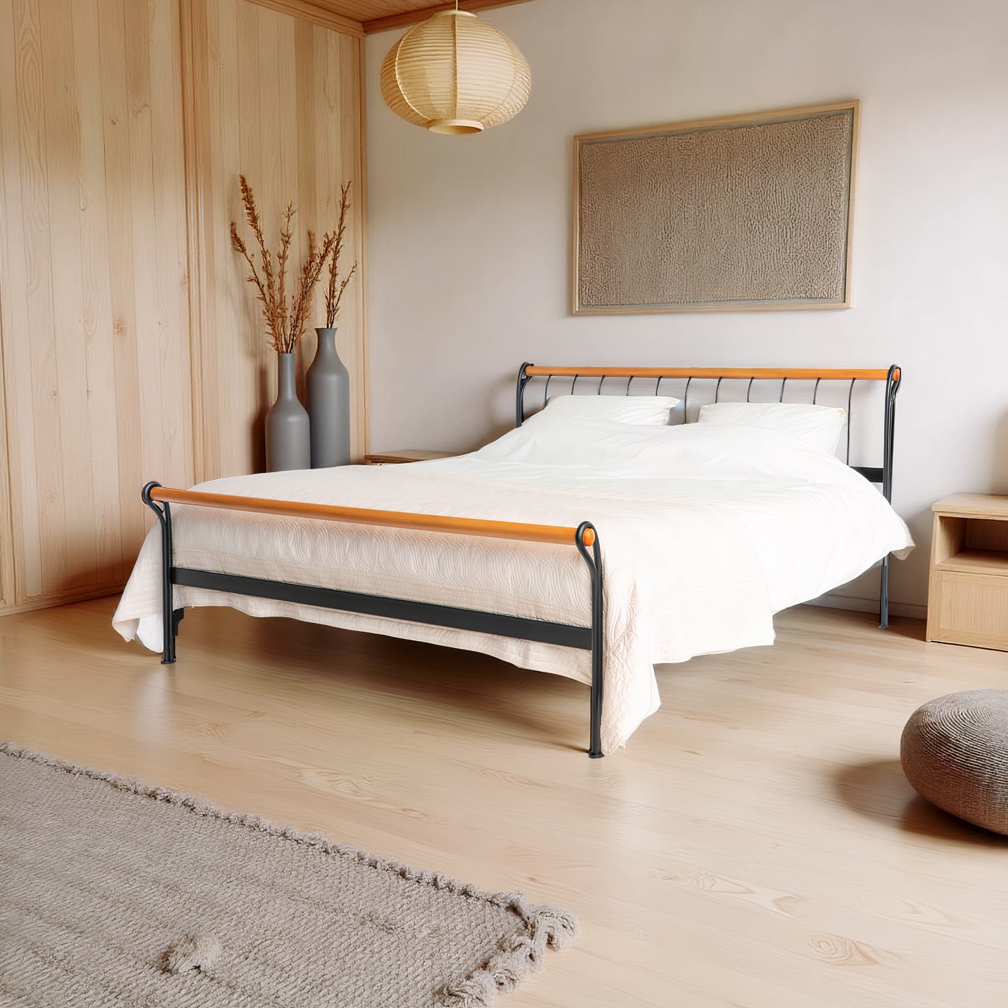 Zijaanzicht Tivoli bed in slaapkamer