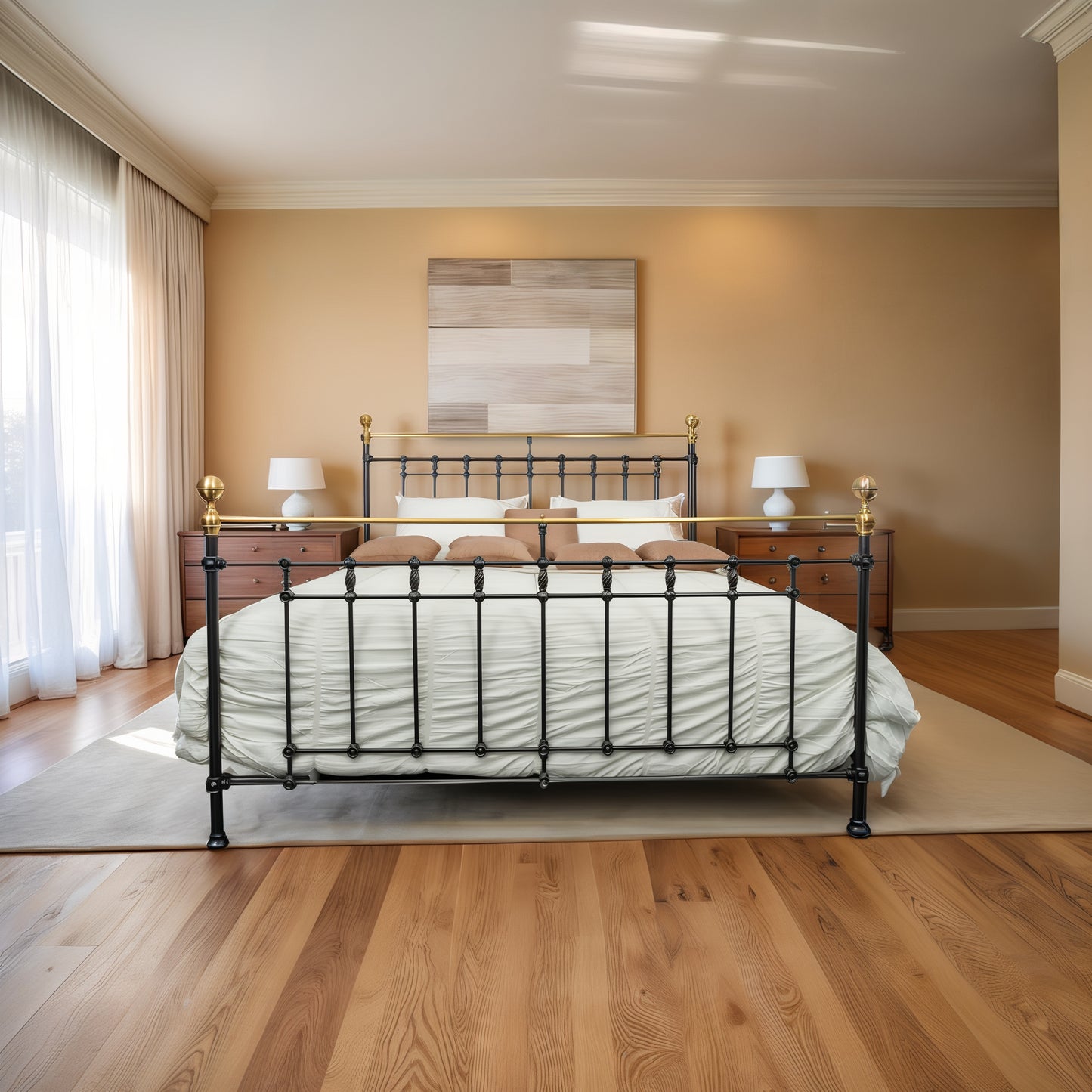 Sandhurst Bett Vorderansicht im Schlafzimmer