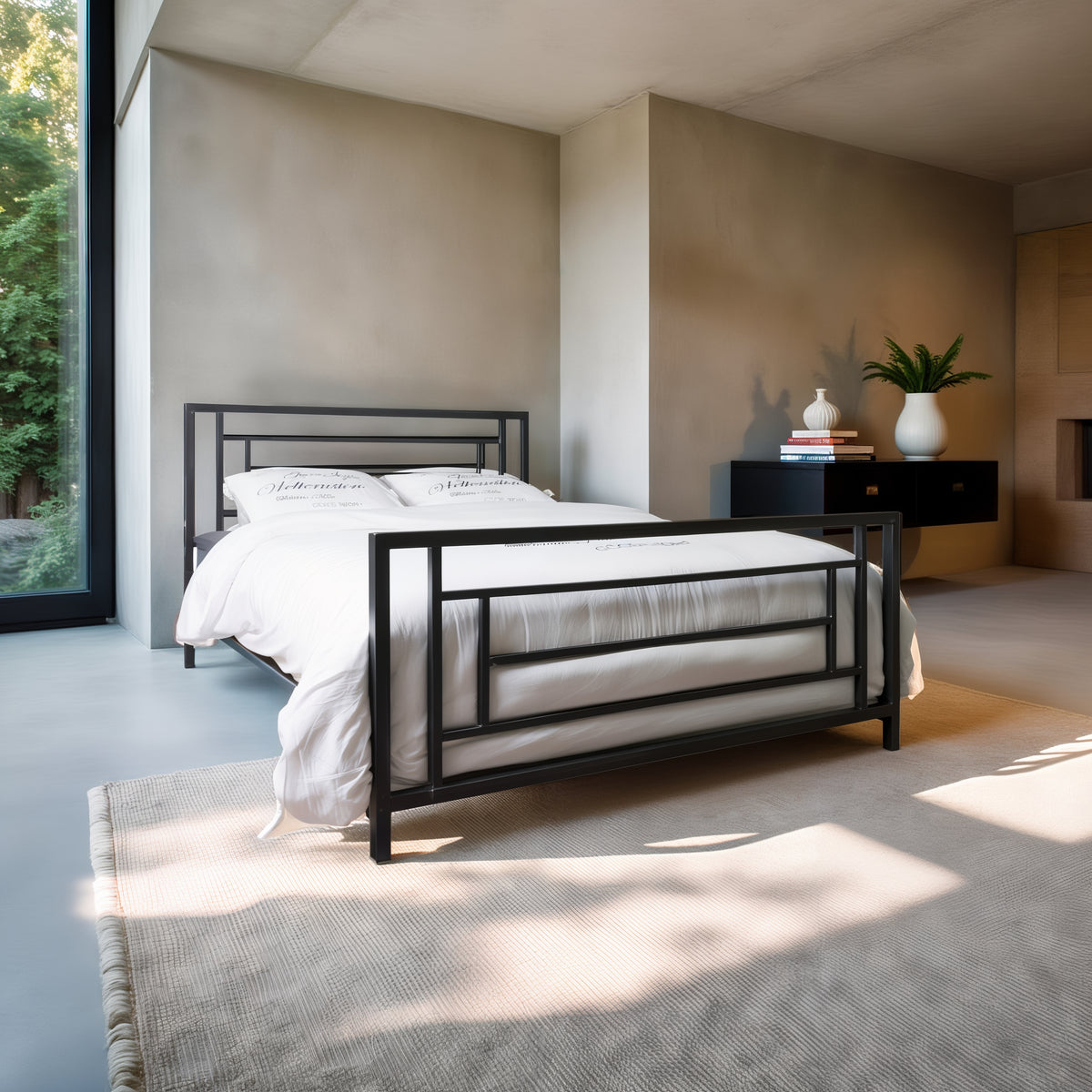 side view hasselt in modern bedroom