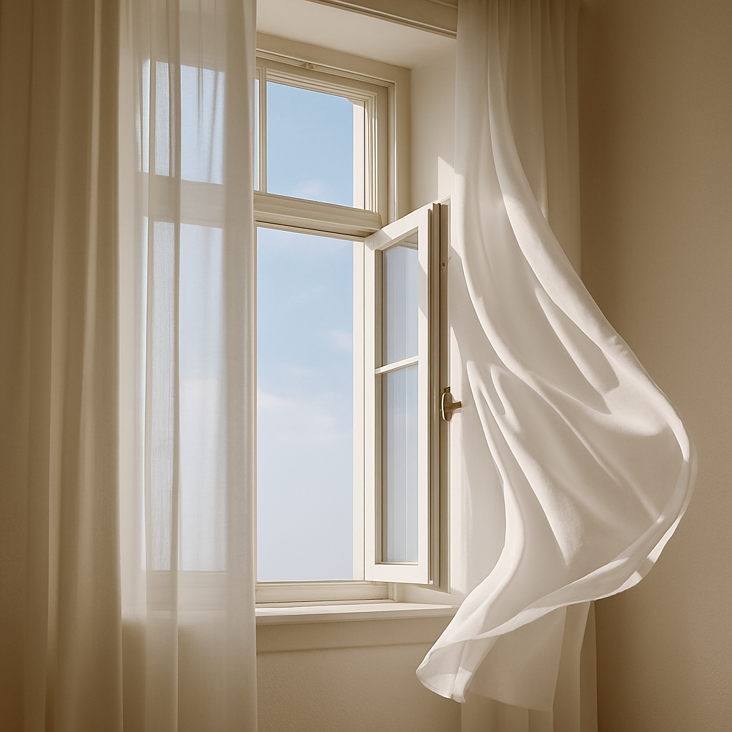 Frische Luft und Luftzirkulation im Schlafzimmer