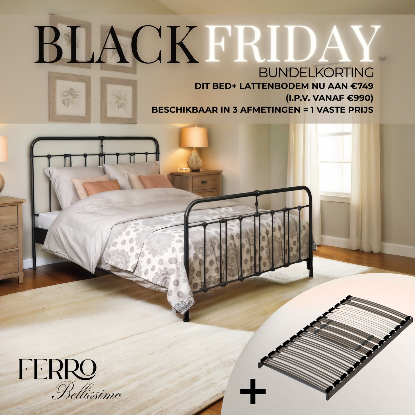 Black Friday Combo Deal: Veurne Bed + Lattenbodem