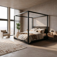 Le lit à baldaquin Loft avec tête de lit